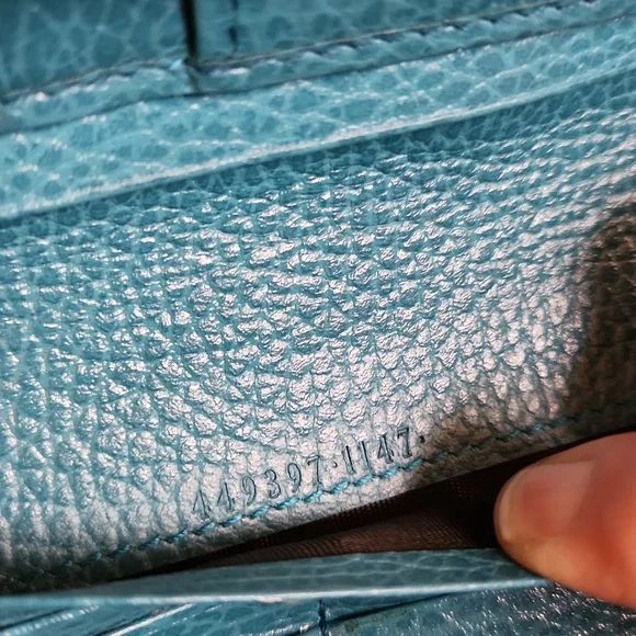 Gucci Interlocking GG Long Doublesided Wallet- Turquoise w/Box - Picture 9 of 14